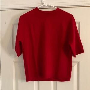 Vibrant Red Short Sleeve Top